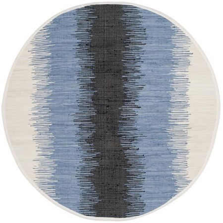 Safavieh Montauk Hand Woven Round Rug- Grey - Black- 6 x 6 ft. MTK710A-6R